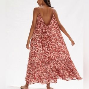 Anthropologie Flounced Maxi Dress
